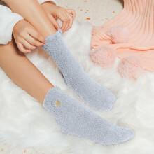 Dame Fuzzy Cabin Socks – Hyggelige, varme og bløde hjemmesokker i mikrofiber, kompatible med alle skostørrelser