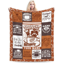 Fotballteppe for gutter og jenter, kult fotballtema-design med trykk, teppe til barn, lenestol og sofa, mykt fleece-teppe, 100 x 120 cm