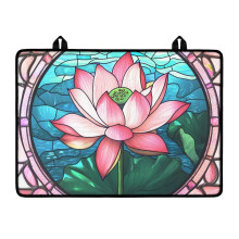 Pink Gothic Lotus Stove Top Cover for Glass Stove – Heat Resistant, Dust Proof, Compatible with Electric Cooktops