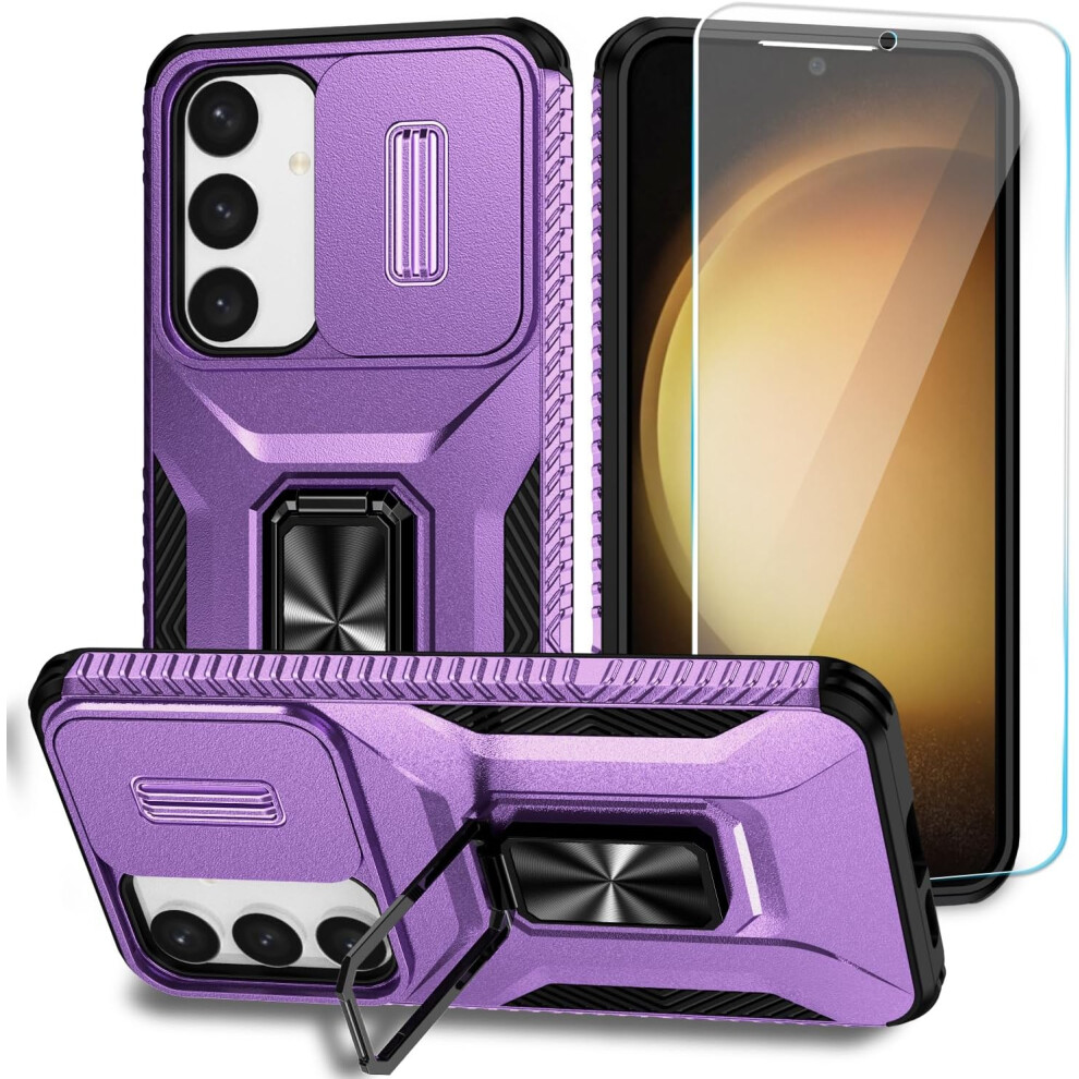 Military-Grade Case For Samsung Galaxy S24 Plus / S25 Plus 6.7" With Hd Screen Protector, Kickstand & Slide Camera Cover 9489952733258