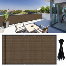 Bifavgk Balkon-Sichtschutzzaun 3x16,4ft, Sichtschutz für Terrasse, Garten, Möbel & Fenster – Verdunkelnd, Kompatibel mit Standardrahmen