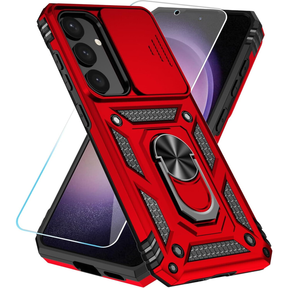 Military-Grade Case For Samsung Galaxy S24 Plus / S25 Plus 6.7" With Hd Screen Protector, Kickstand & Slide Camera Cover 9489952733647