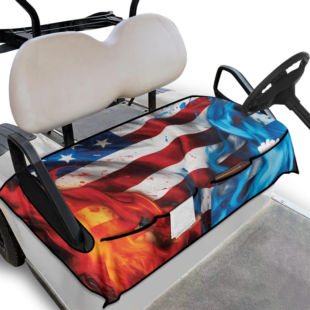 American Flag Golf Cart Seat Cover 2-Seater With 4 Pockets 9422877154708
