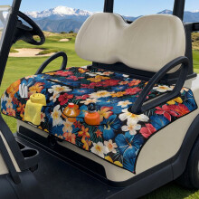 Toalha para capa de assento de carrinho de golfe, 130 x 77 cm, compatível com Club Car, EZGO e Yamaha – Estampa tropical de frangipani