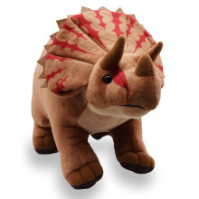 Peluche realistico di Triceratopo, dinosauro di peluche dall'aspetto realistico, bambola di simulazione di animale