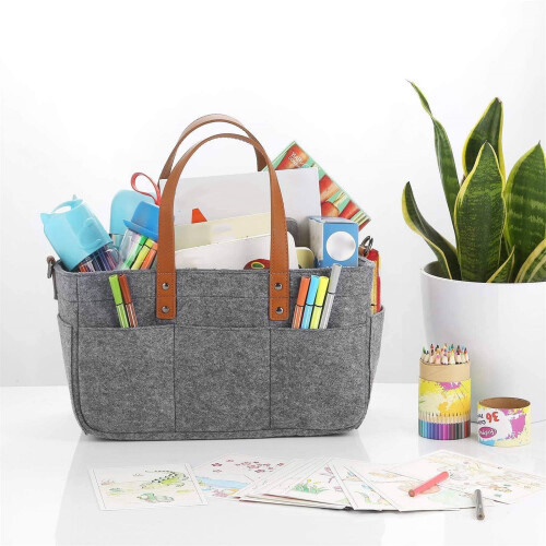 Foldable Storage Bag with Changeable Compartments | Diaper Caddy & Multi-Purpose Tote | Lightweight, Removable Inserts | 33x23x18cm