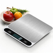 10kg/22lb Digital Food Scale with Tare, LCD Display, Stainless Steel – Compatible with Baking, Cooking & Coffee