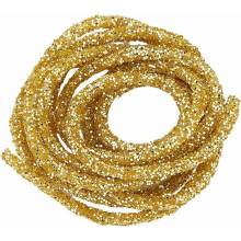 buc. 10,94 yarzi, sfoară tubulară cu strasuri, sclipici auriu, pentru rochii de mireasă, costume, bijuterii, genți DIY și obiecte de artizanat