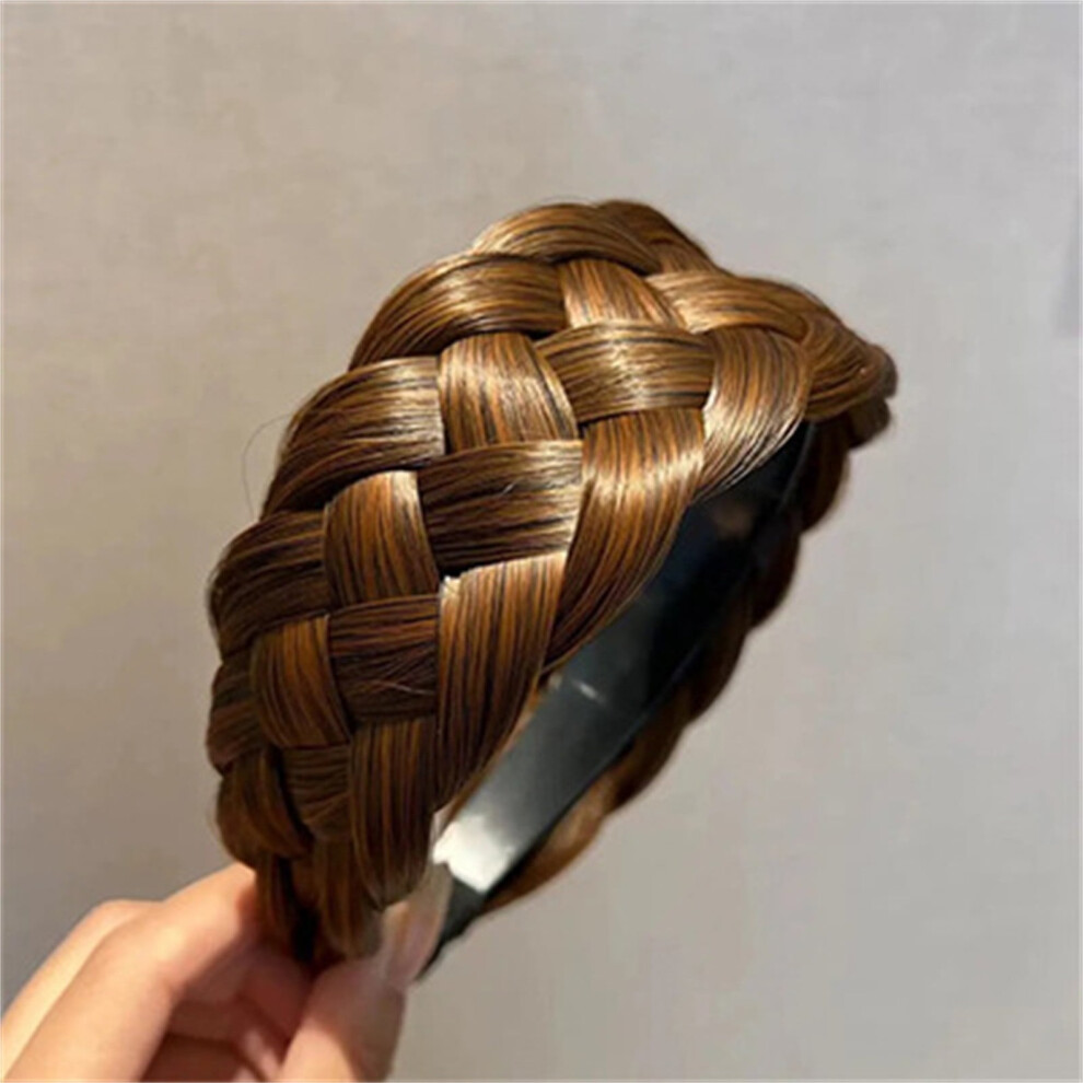 ZZkhGO Five Strand Braid Wig Headband, High Skull Top Hairband, Removable Hair Accessory for Women Girls Styling
