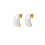 Women's Stainless Steel Enamel Teardrop Stud Earrings White 1