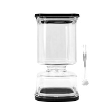 Borcan de fermentare Kimchi din sticlă cu compartiment dublu și sită