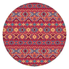 Okrągły obrus w stylu boho na stół 45-52", wodoodporna tkanina Oxford z elastyczną krawędzią, idealny do spotkań towarzyskich i na kemping