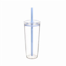 Dthcnegua 20oz Plastic Tumbler with Straw & Lid, Reusable Cup for Hot & Cold Drinks - Ideal for Juice, Coffee, Tea, Milk, Party & Travel