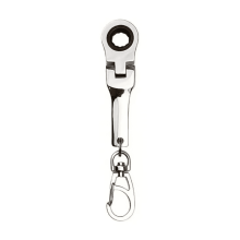 10mm Ratchet Wrench Keychain, Flex Head Mini Hardware Tool for DIY & Workshop – Compatible with Standard 10mm Bolts