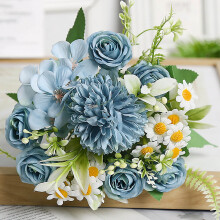 Realistischer künstlicher Pfingstrosenstrauß aus Seide (30 cm) für Hochzeiten, Valentinstag, Brautmode und als Wohndekoration