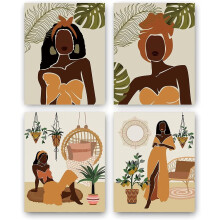 Inspirational Poster Set for Black Girls, Empowerment Wall