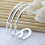 925 Sterling Silver Classic Adjustable Three Line Cuff Bangle Bracelet for Women-default 1