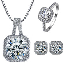 925 Sterling Silver Stud Earrings Birth Cubic Zircon Fashion Jewelry For Women