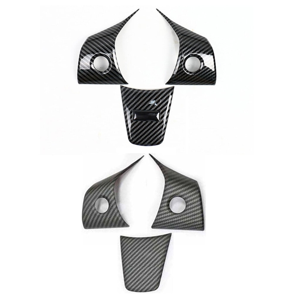 Carbon Fiber Trim Steering Wheel Cover For Tesla Model 3 Y Enhances Appearance Matte Carbon Grain 9489952870700