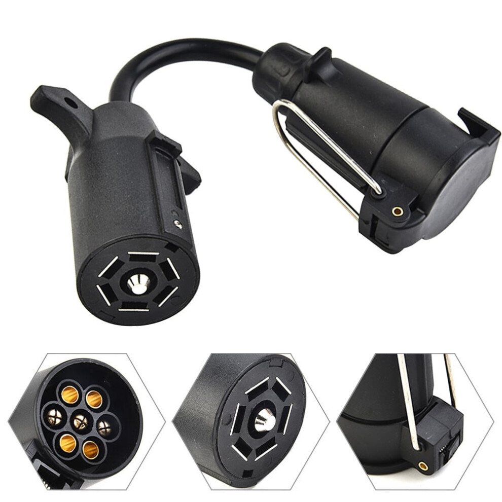 7 Blade Rv To 7 Way Pin Trailer Adapter Connector 7 Pin Trailer Converter Light 9489952870366