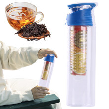 Tasse infuseur à fruits en plastique bleu 800 ml