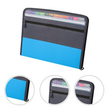 Soimiss Zipper Expandable Folder Document Organizer Plastic Black 1Set for Professionals