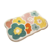 Yellow Soft Bedroom Carpet Thickened Plush Small Area Rug Non-Slip Bathroom Mat For Indoor Use Machine Washable Yellow 15.74 X 23.62 Inches