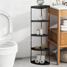Étagère d'angle pour articles de toilette de salle de bain, en plastique, 1 pièce