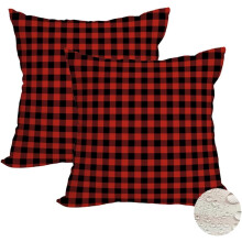 Housses de coussin de Noël imperméables pour extérieur, lot de 2, 50 x 50 cm
