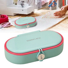 Multifunctional Sewing Box Blue,Multifunctional Home Sewing Box Thimble Hand Sewing Kit Button Storage Box Cost Effective Portable Set Sewing Bag