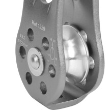 20KN Aluminium Mikro-Fixier-Seilscheibe, seitlich, 35mm Durchmesser, Grau