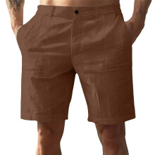 Casual herenshorts met wijde pijpen en trekkoord voor de zomer of het strand, maat L