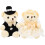 Ensemble cadeau de 2 ours en peluche blancs 1