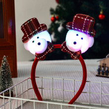 Fascia per capelli a forma di orso con luci, ideale per decorazioni natalizie.
