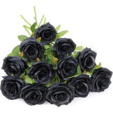 Rose artificielle rose poudré, 1 pièce, à longue tige