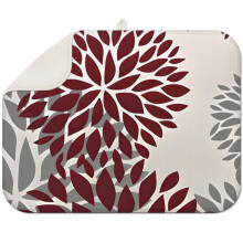 Boho floral dish drying mat 18x24 Inch, thick microfiber, durable and absorbent, perfect for kitchen and coffee bar use