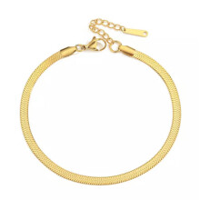 Bracelet de cheville Ă chevrons pour femme, or ou argent