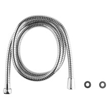 Flexible de douche chromé pour pommeau de douche à main, tuyau flexible anti-torsion avec revêtements multicouches, durable et anti-corrosion.