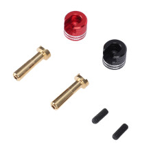 2er Set aus Metall-Kühlkörper-Steckern für RC, 4mm Banana-Stecker für 1/10 Crawler, Schwarz & Rot