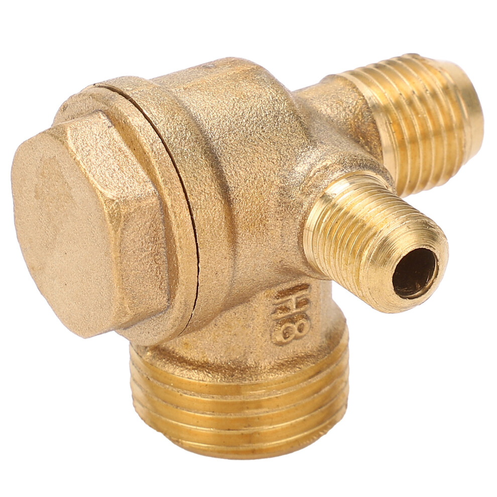 Air Compressor Check Valve 3-Way Brass G1/2X14x10 Nonreturn 9391391843972