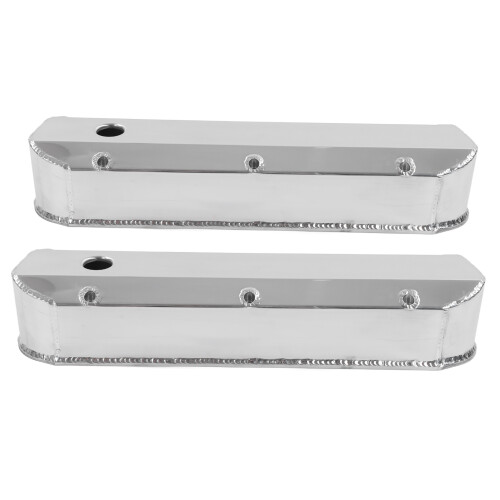 2-Piece Satin Aluminium Valve Covers Ford Small 1