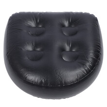 Inflatable Spa Cushion Backrest Pillow for Bathtubs Pools - Black, 47x37x15cm
