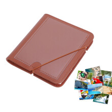 28 Pockets Photo Album Book for Square W210/W300/W400 PVC Leather Brown
