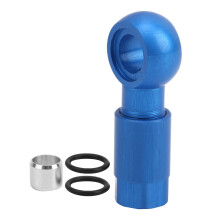 Aluminium Alloy Bike Disc Oil Tube Connector Olive Head 5.0mm Blue
