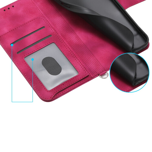 Δερμάτινη θήκη πορτοφολιού για τηλέφωνο Motorola G75G55G35 με κάρτα 2