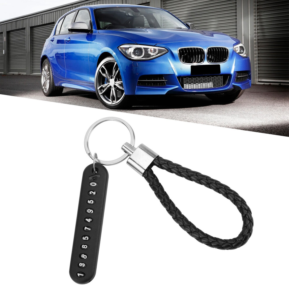 Braided Rope Car Keychain With Detachable Number Plate, 85Mm, Alloy Dart 7901391848093