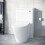 NES Home Modern 500mm Back To Wall WC Rimless Toilet Pan Unit Space Saving Afern 2