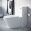 NES Home Modern 500mm Back To Wall WC Rimless Toilet Pan Unit Space Saving Afern 3