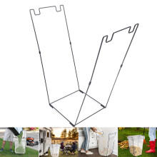 Carbon Steel Leaf Bag Stand 30-45 Gallons Portable Garden Garbage Holder