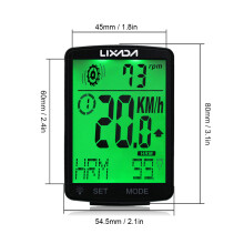 Bike Computer 3 in 1 Wireless LCD with Heart Rate Sensor Waterproof Cyclometer
